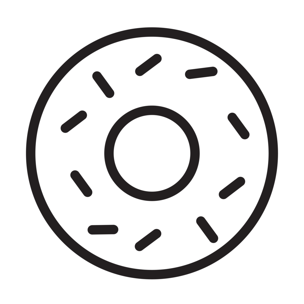 donuts line icon illustration png