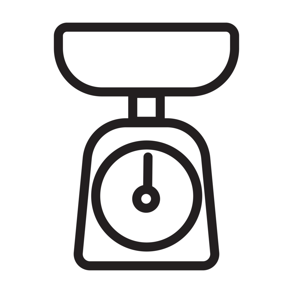 food scales line icon illustration png