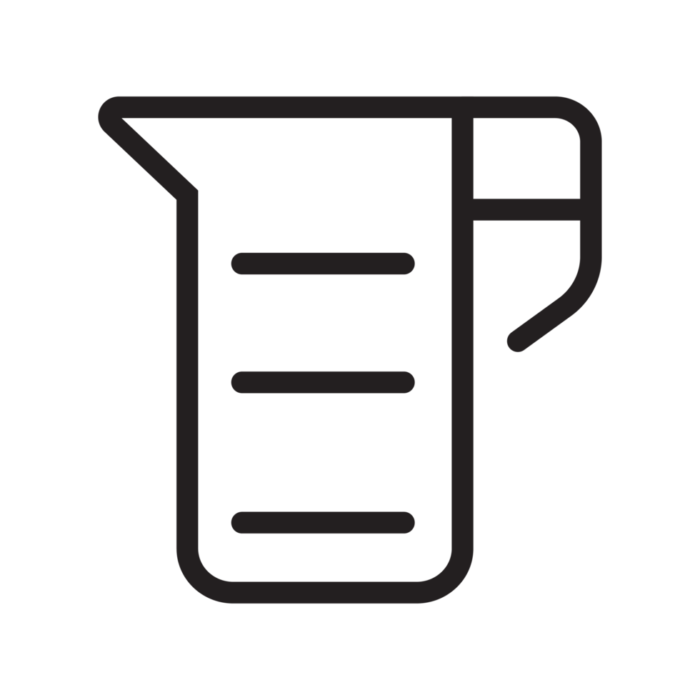 measuring cup line icon illustration png