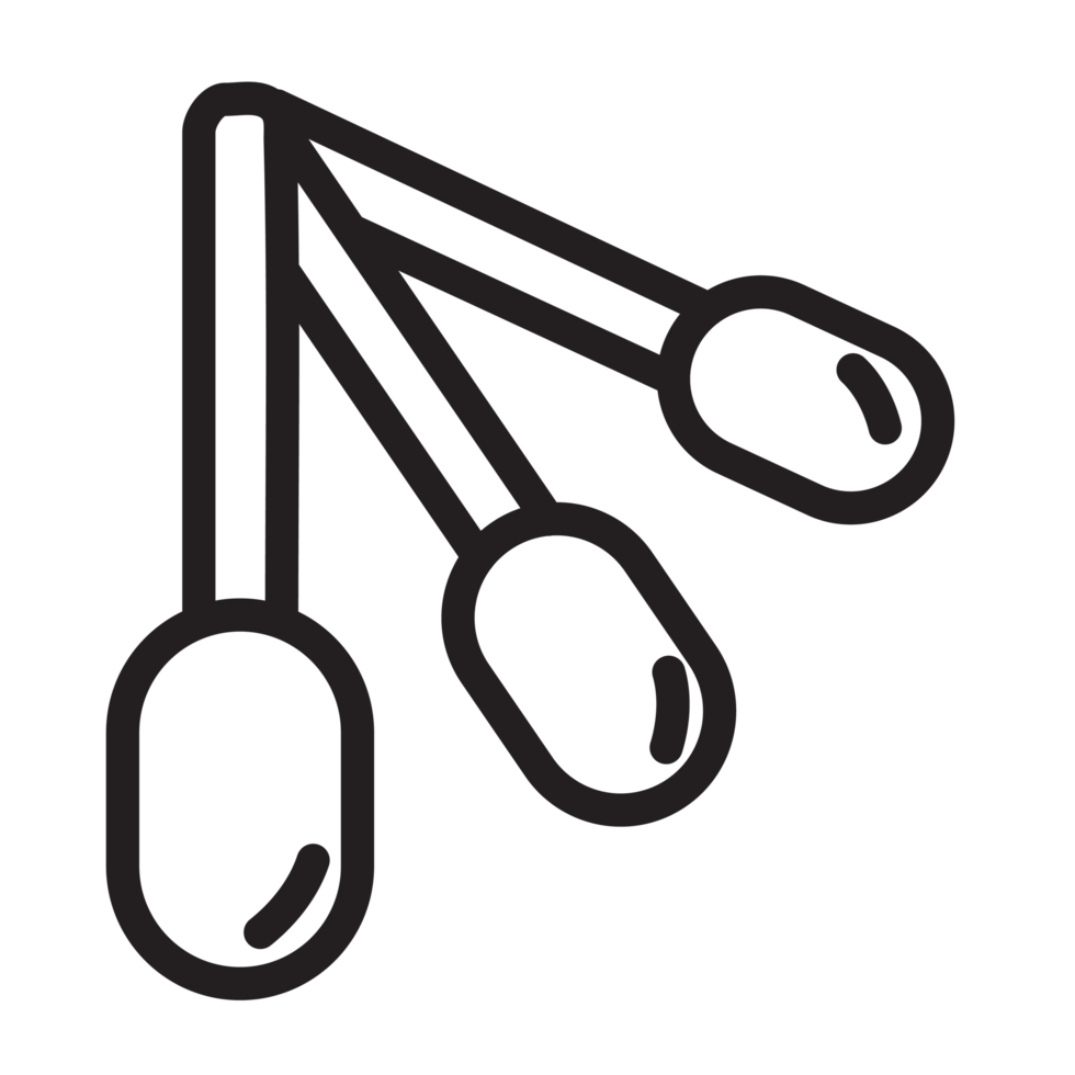 measuring spoon line icon illustration png
