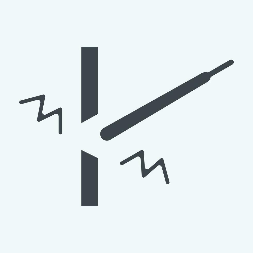 Icon Welding. related to Welder Equipment symbol. glyph style. simple design editable. simple illustration vector