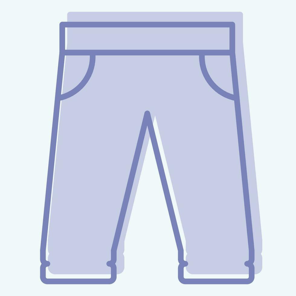 icono béisbol pantalones. relacionado a béisbol símbolo. dos tono estilo. sencillo diseño editable. sencillo ilustración vector