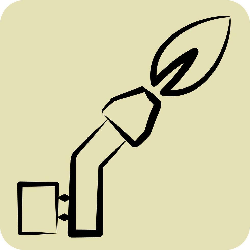 Icon Gas Welding. related to Welder Equipment symbol. hand drawn style. simple design editable. simple illustration vector