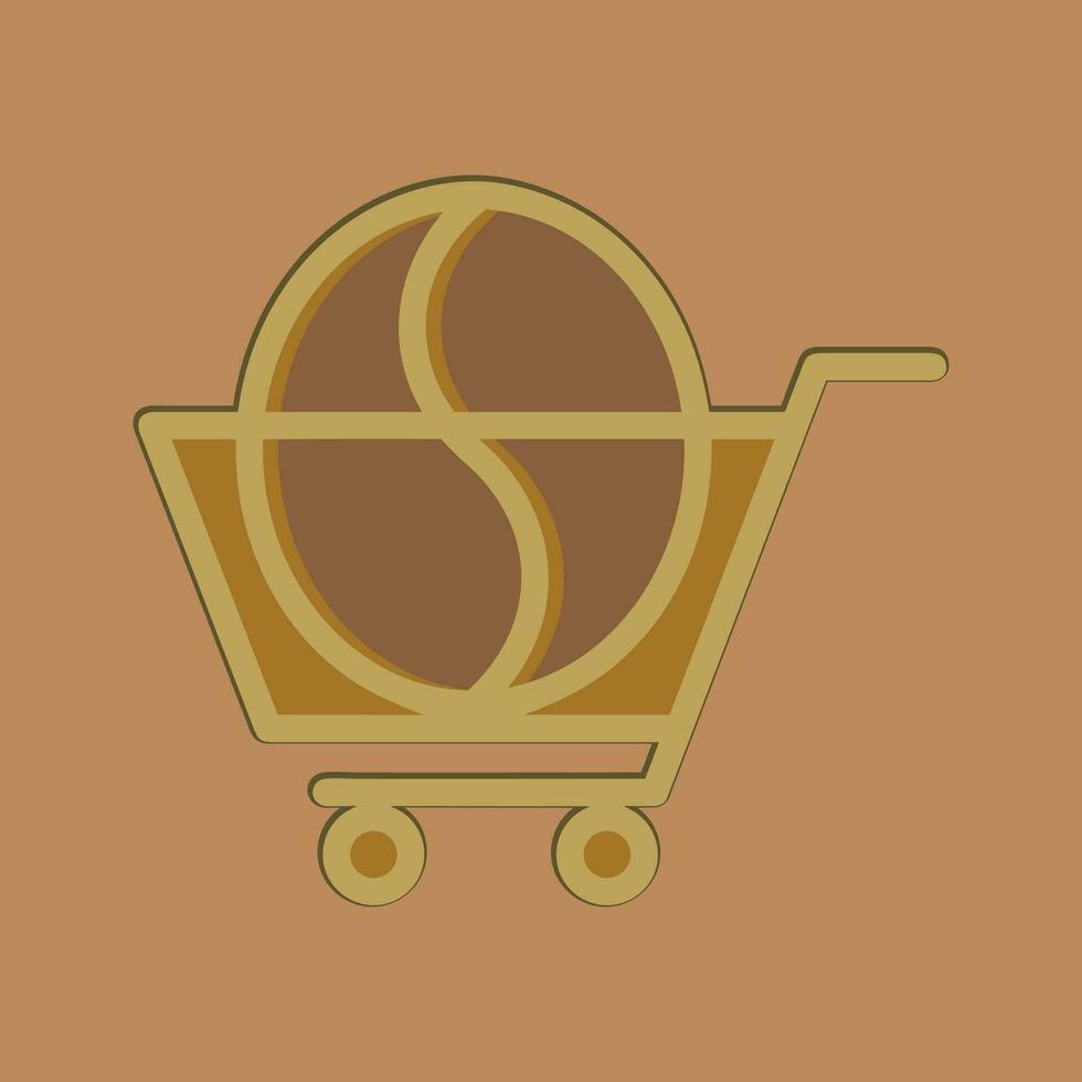 Coffee. Banner for cafe, restaurant, coffee dreams theme. coffee cup icon in the line style. vector illustration on a brown background