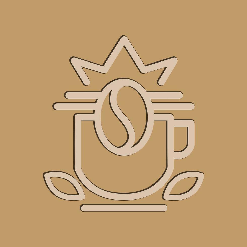 coffee logo design with creative and unique concept vector