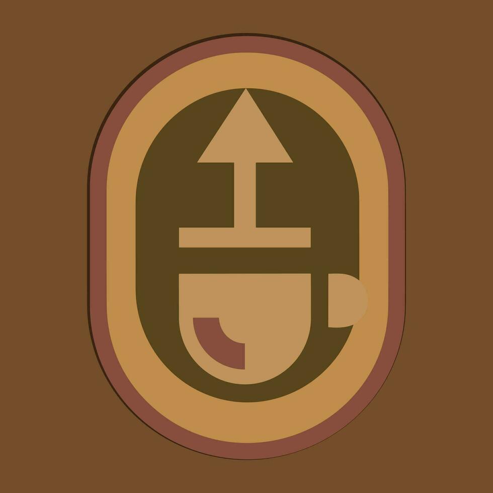 Coffee. Banner for cafe, restaurant, coffee dreams theme. coffee cup icon in the line style. vector illustration on a brown background