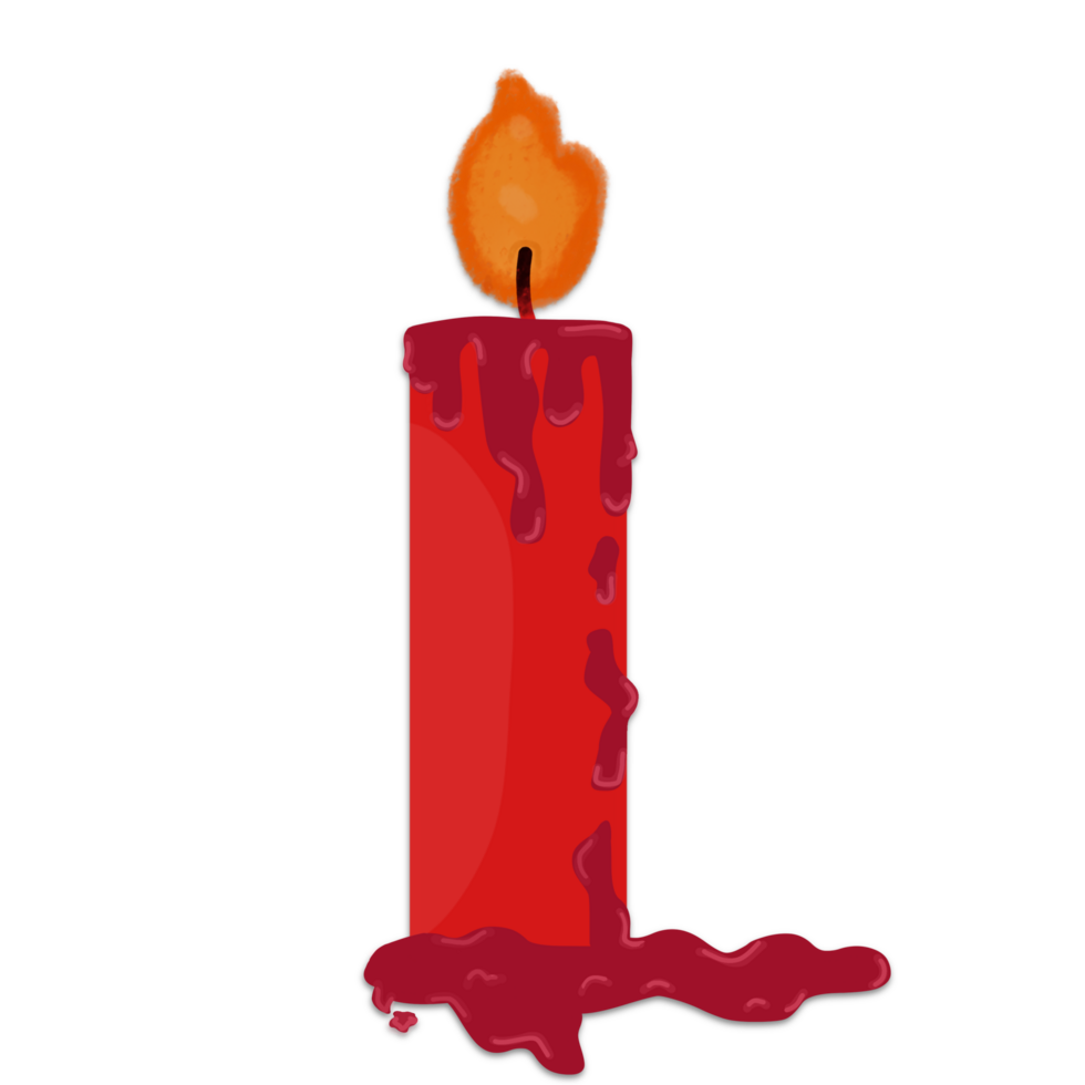 rosso grande candela png