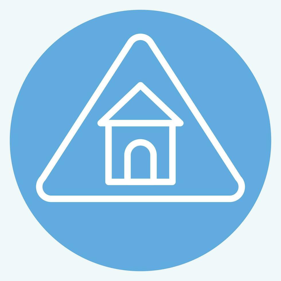 Icon Residence. related to Road Sign symbol. blue eyes style. simple design editable. simple illustration vector