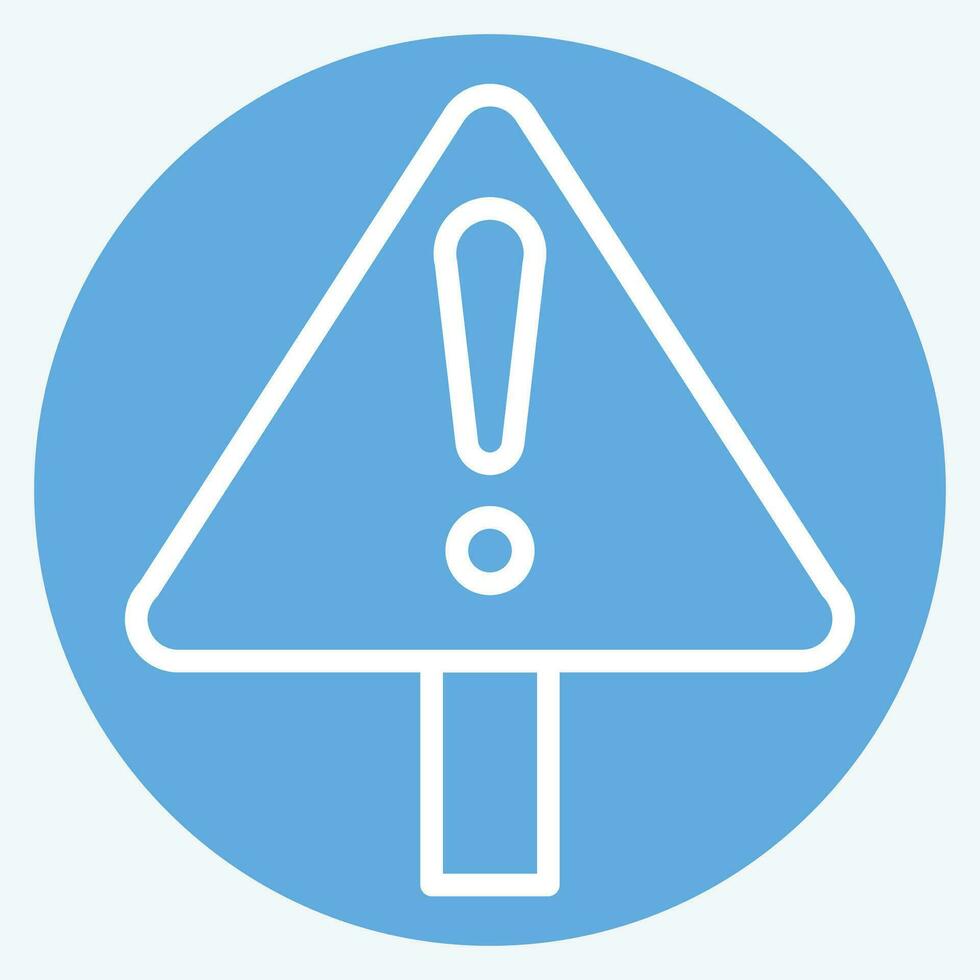 Icon Road Work. related to Road Sign symbol. blue eyes style. simple design editable. simple illustration vector