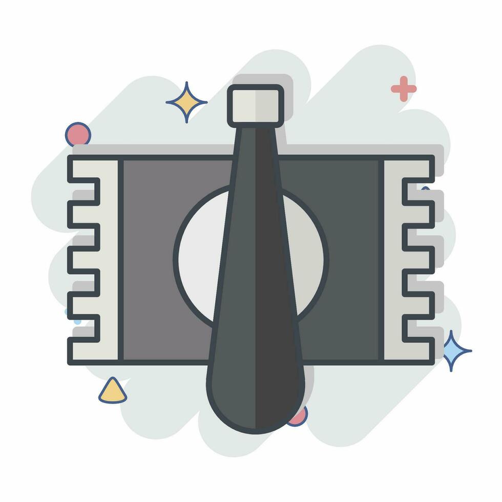 Icon Ticket. related to Baseball symbol. comic style. simple design editable. simple illustration vector