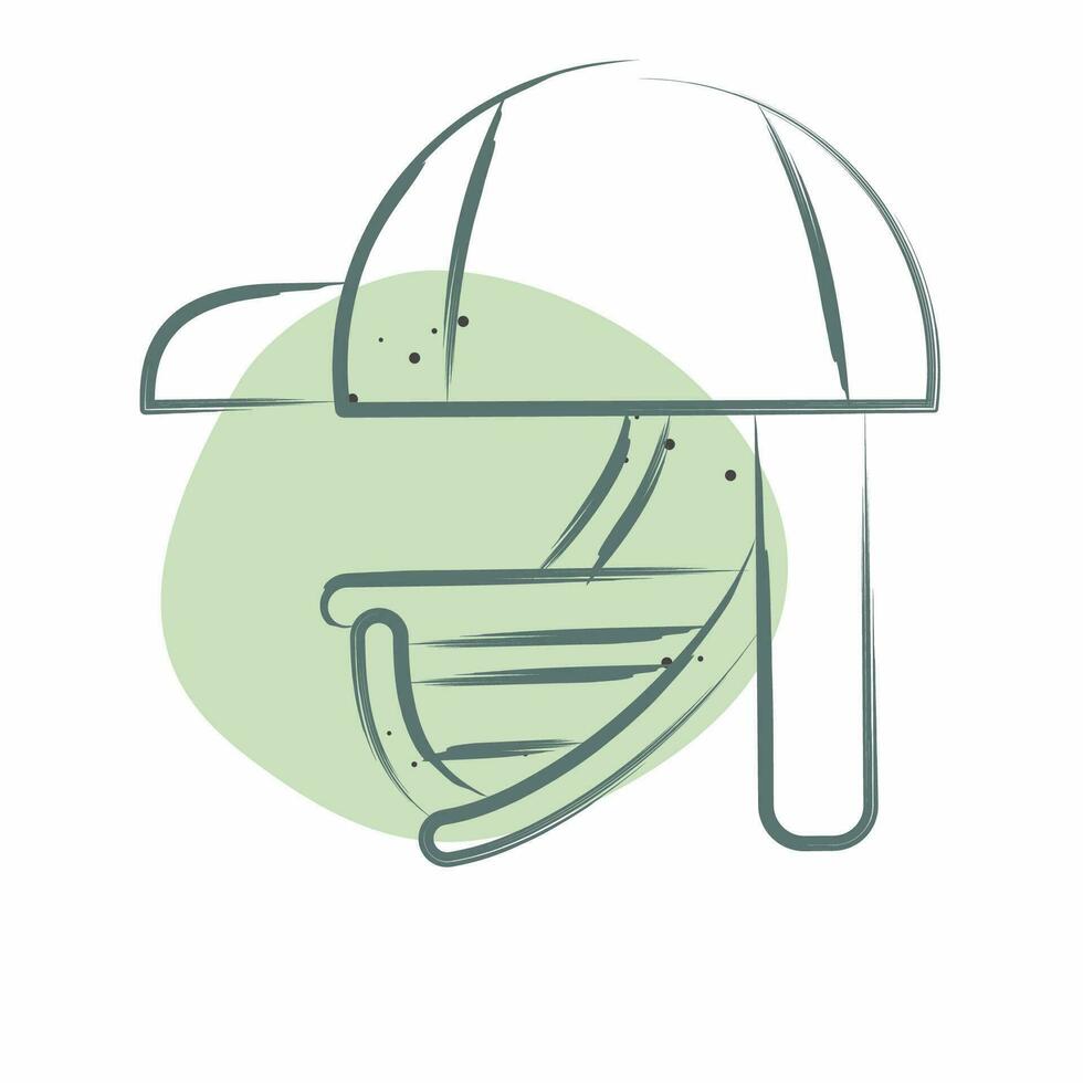 Icon Batting Helmet. related to Baseball symbol. Color Spot Style. simple design editable. simple illustration vector