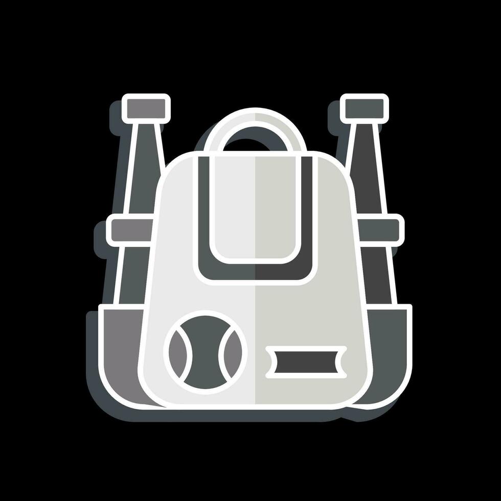 Icon Baseball Bag. related to Baseball symbol. glossy style. simple design editable. simple illustration vector