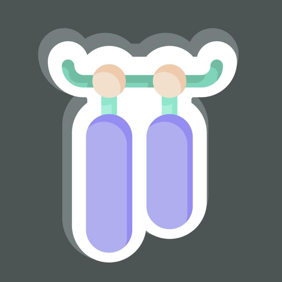 Sticker Cylinders. related to Welder Equipment symbol. simple design editable. simple illustration vector