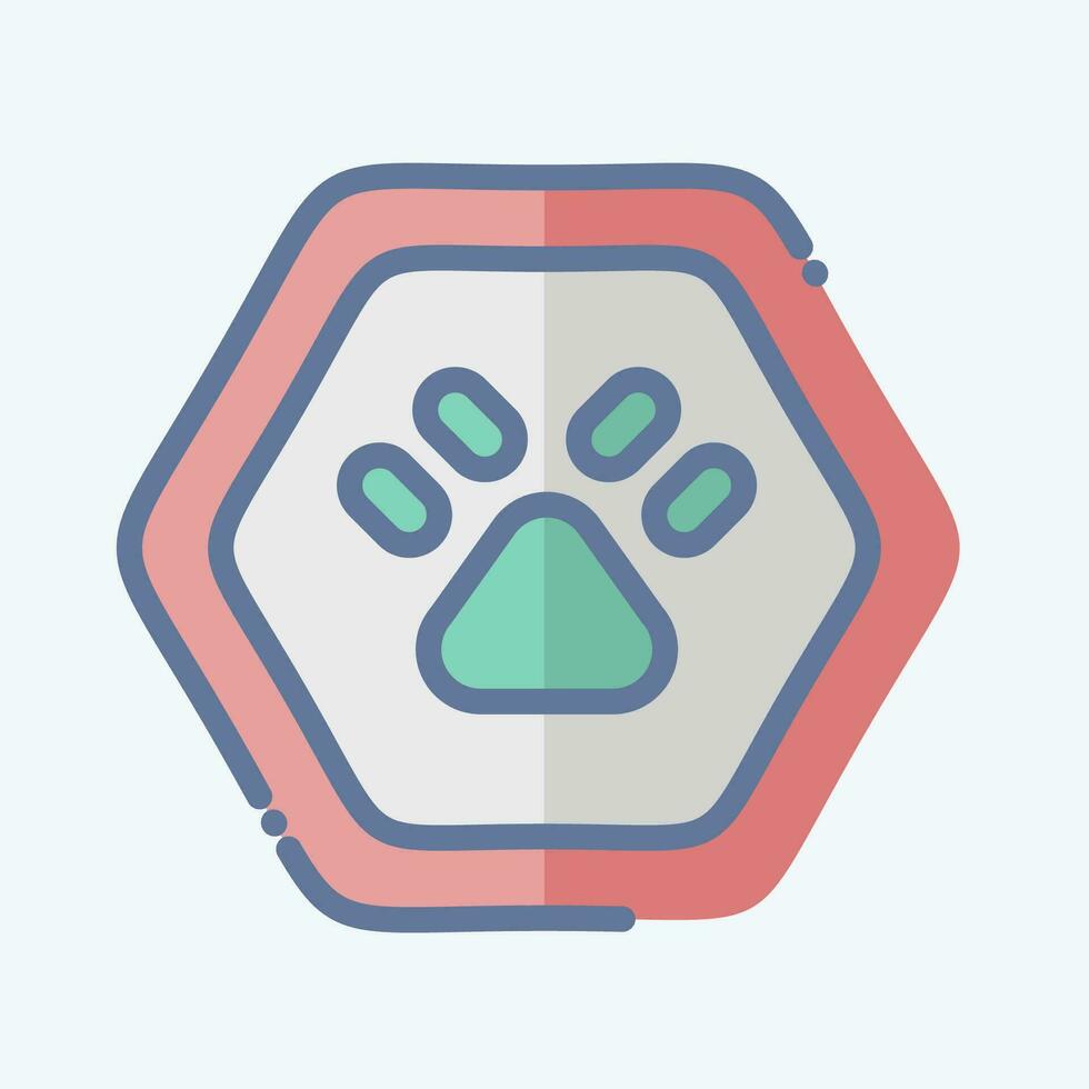Icon Wild Life. related to Road Sign symbol. doodle style. simple design editable. simple illustration vector