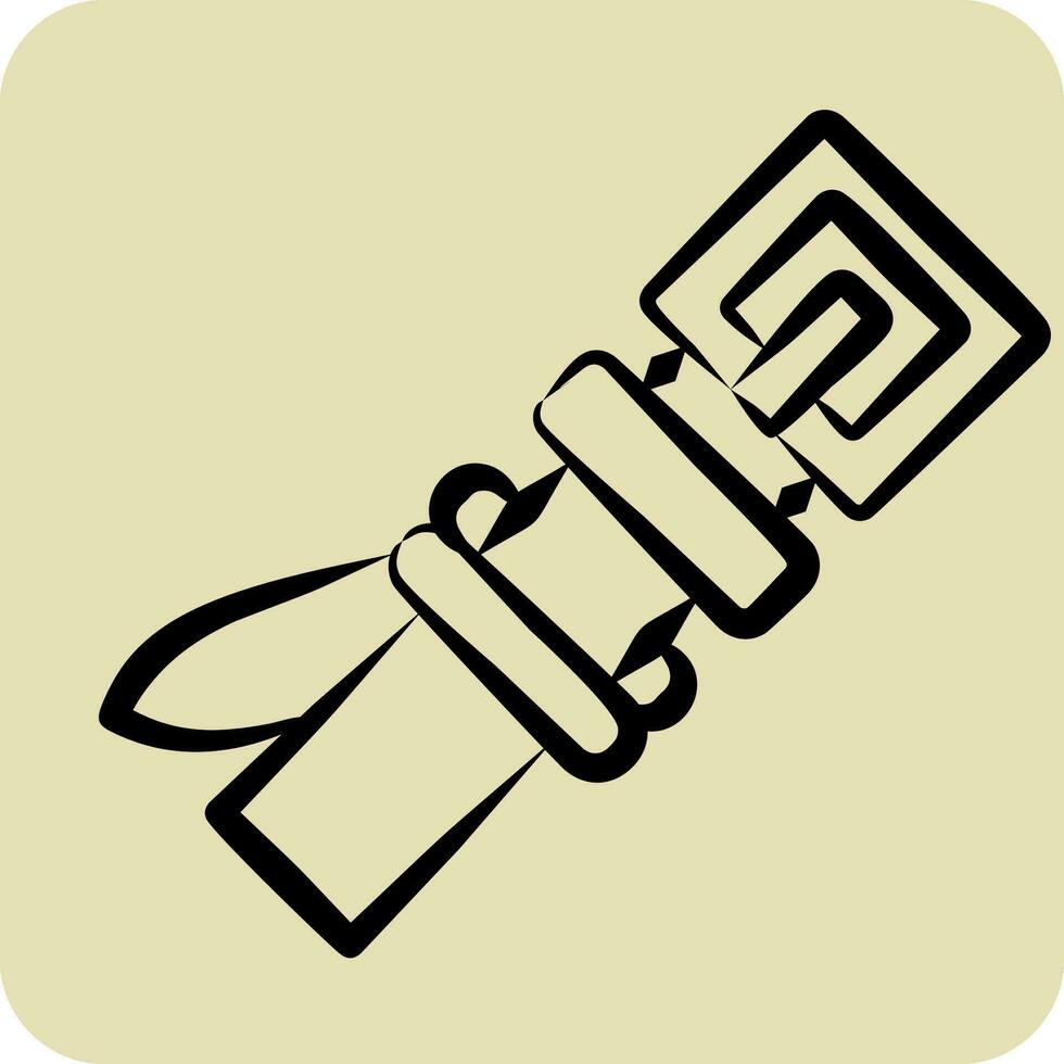 Icon Baseball Belt. related to Baseball symbol. hand drawn style. simple design editable. simple illustration vector