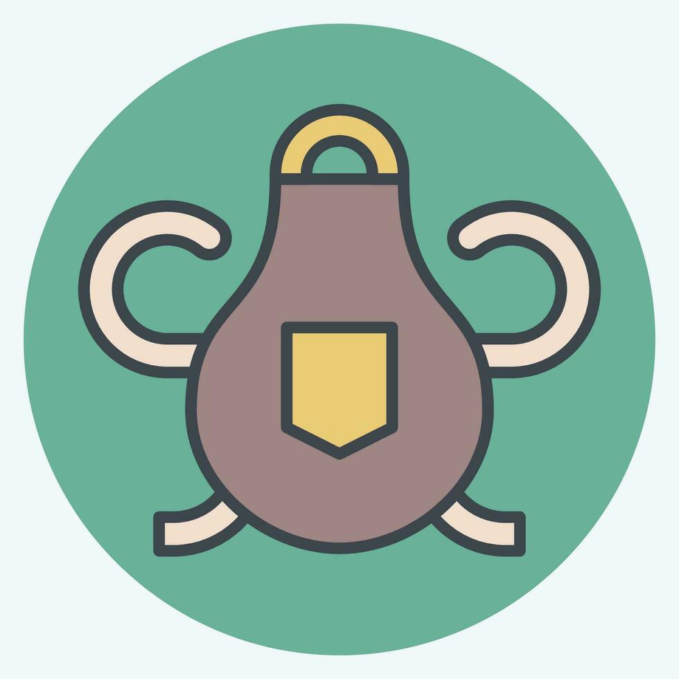 Icon Protective Apron. related to Welder Equipment symbol. color mate style. simple design editable. simple illustration vector
