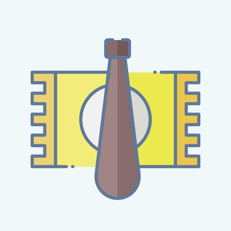 Icon Ticket. related to Baseball symbol. doodle style. simple design editable. simple illustration vector