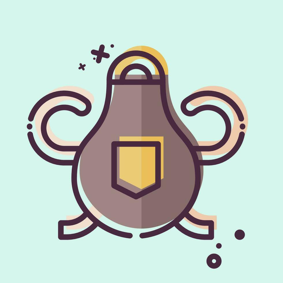 Icon Protective Apron. related to Welder Equipment symbol. MBE style. simple design editable. simple illustration vector