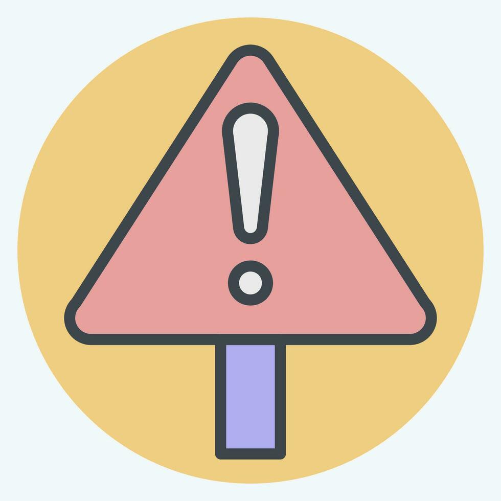 Icon Road Work. related to Road Sign symbol. color mate style. simple design editable. simple illustration vector