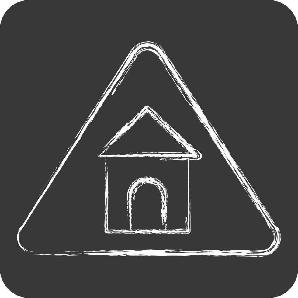 Icon Residence. related to Road Sign symbol. chalk Style. simple design editable. simple illustration vector
