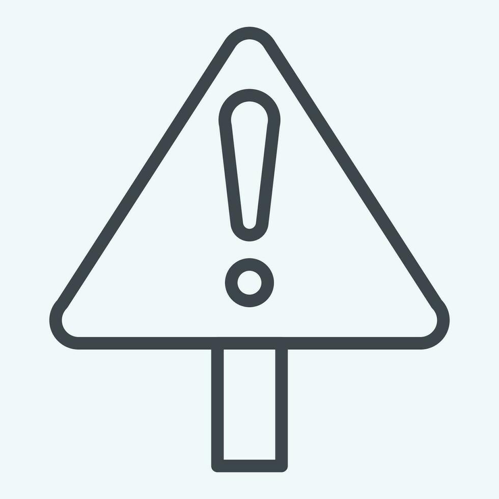 Icon Road Work. related to Road Sign symbol. line style. simple design editable. simple illustration vector