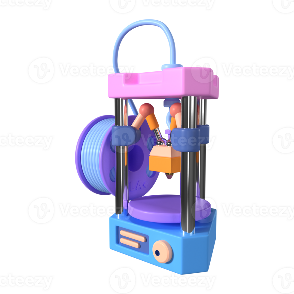 Delta 3D Printer 3D Illustration Icon png