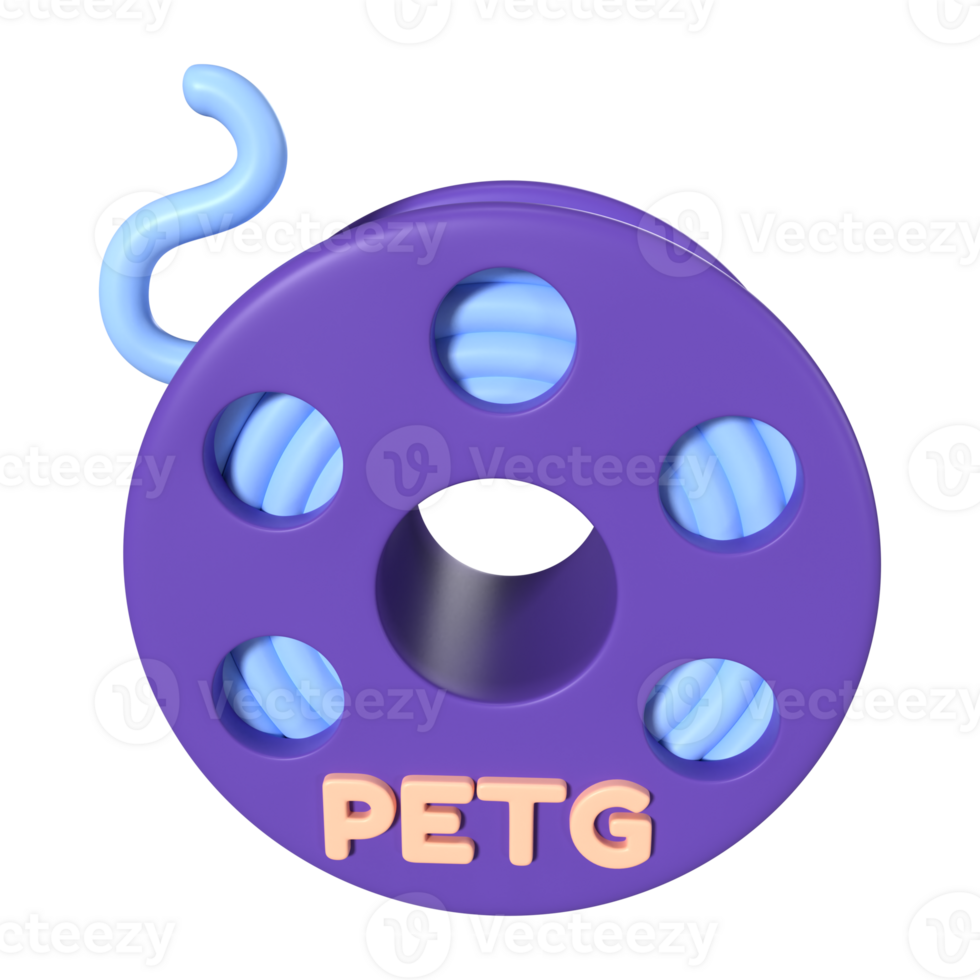 PETG Filament Spool 3D Illustration Icon png