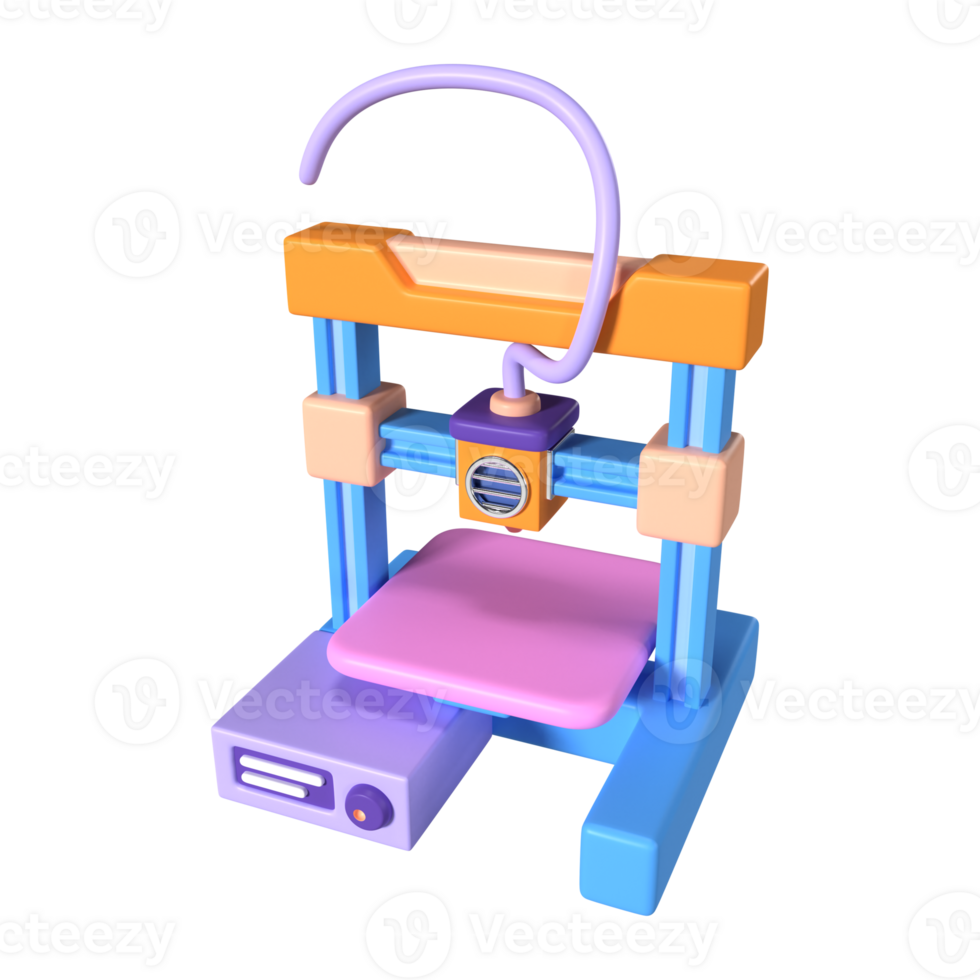 FDM 3D Printer 3D Illustration Icon png