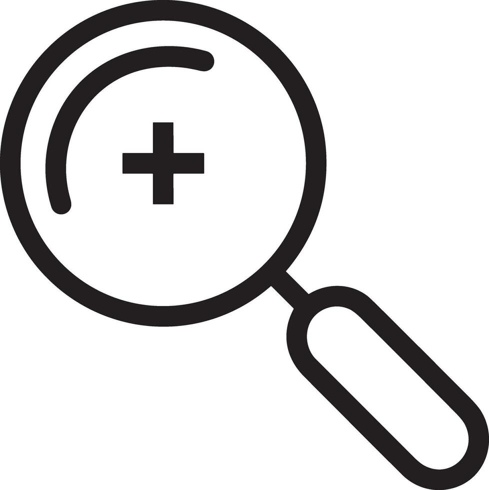 Zoom find icon symbol image vector. Illustration of the search lens design image vector