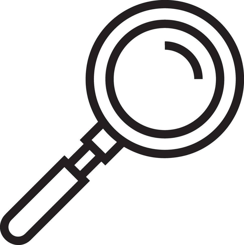 Zoom find icon symbol image vector. Illustration of the search lens design image vector