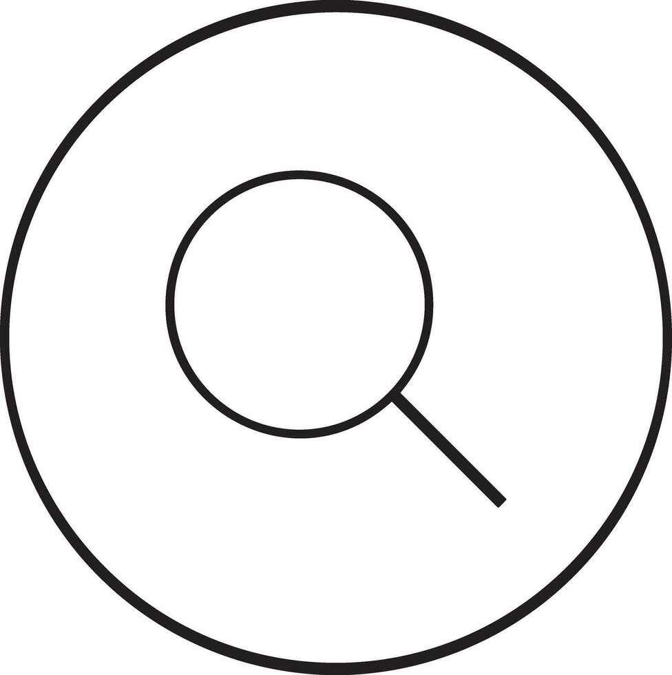 Zoom find icon symbol image vector. Illustration of the search lens design image vector