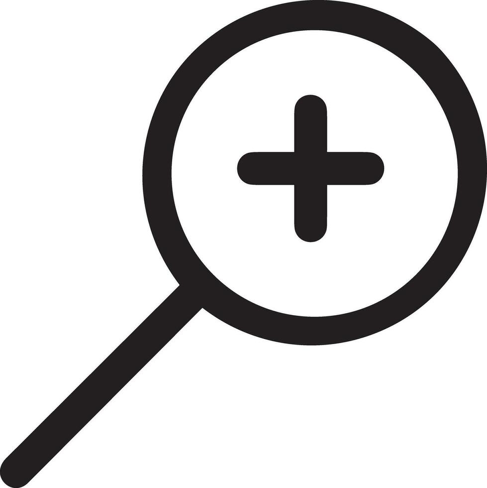 Zoom find icon symbol image vector. Illustration of the search lens design image vector