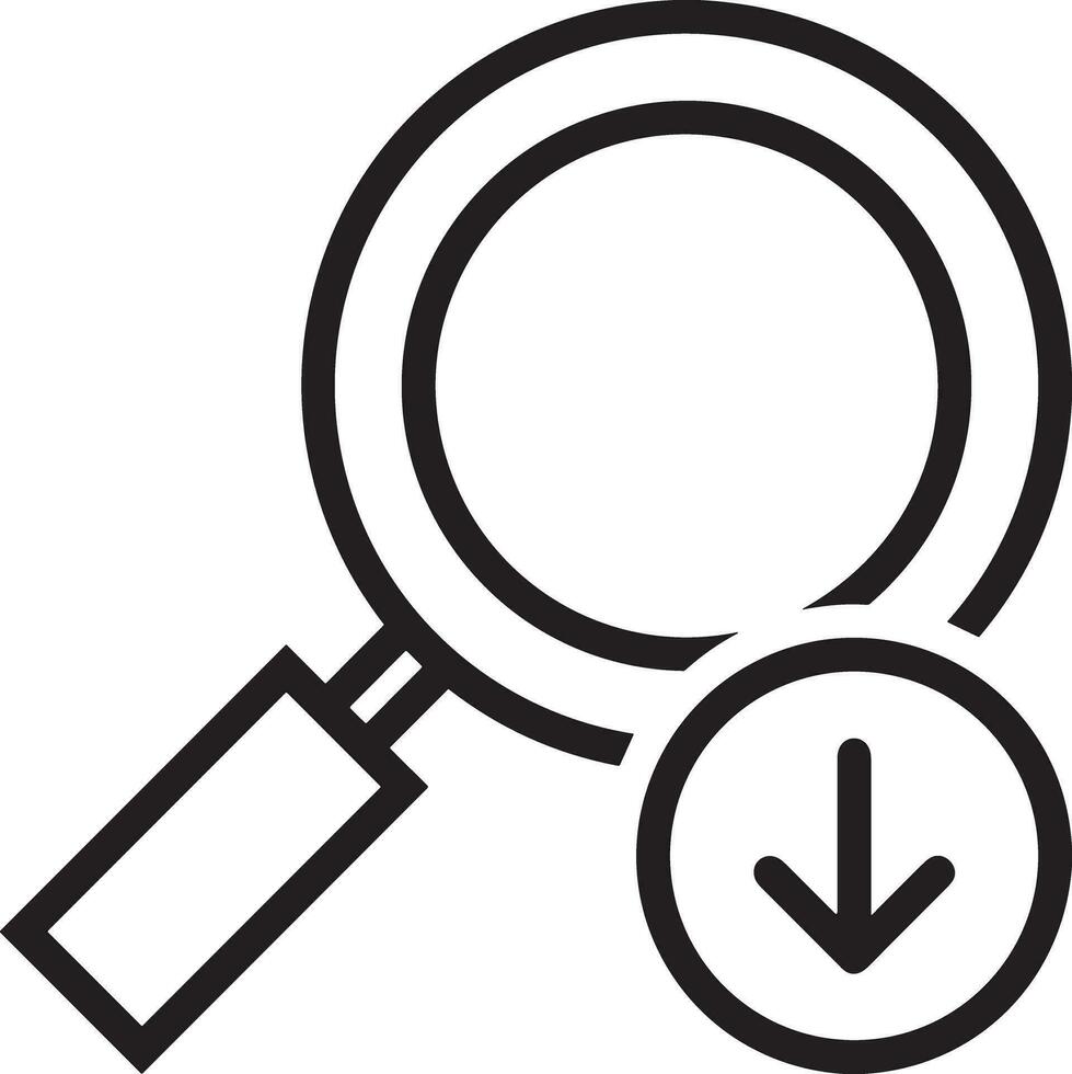 Zoom find icon symbol image vector. Illustration of the search lens design image vector