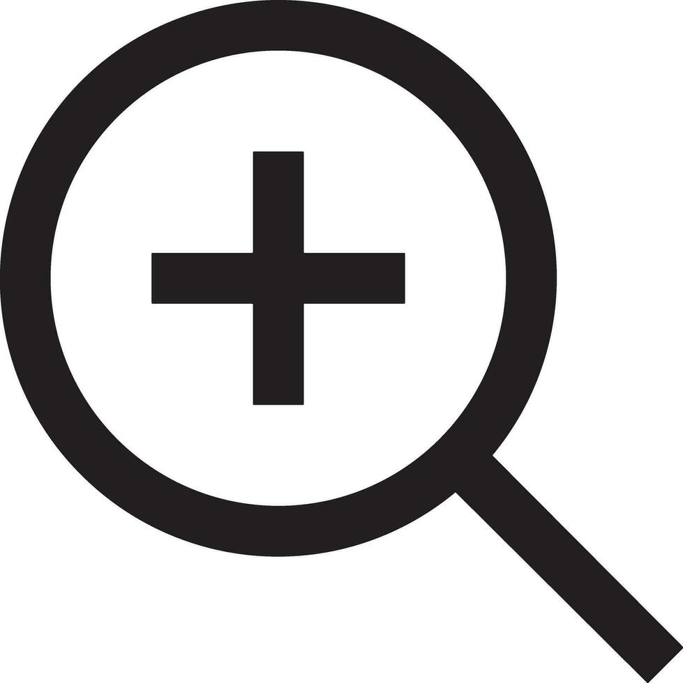 Zoom find icon symbol image vector. Illustration of the search lens design image vector