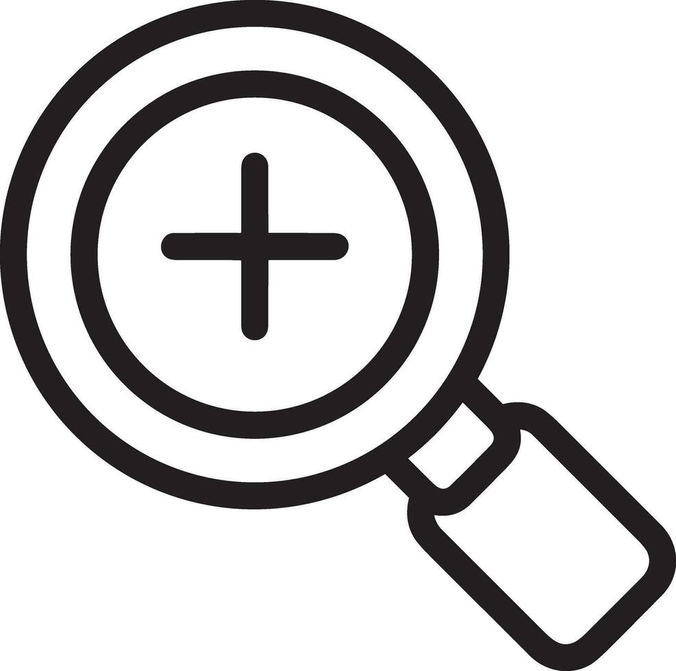 Zoom find icon symbol image vector. Illustration of the search lens design image vector