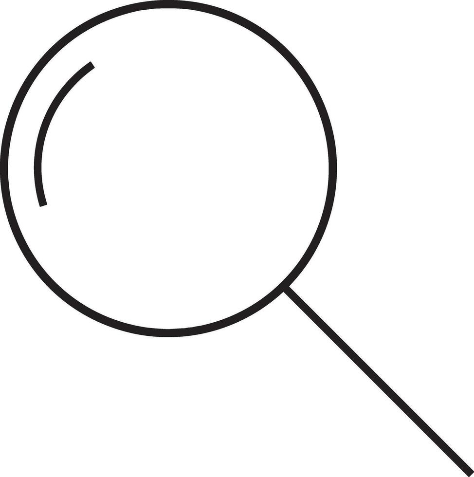 Zoom find icon symbol image vector. Illustration of the search lens design image vector