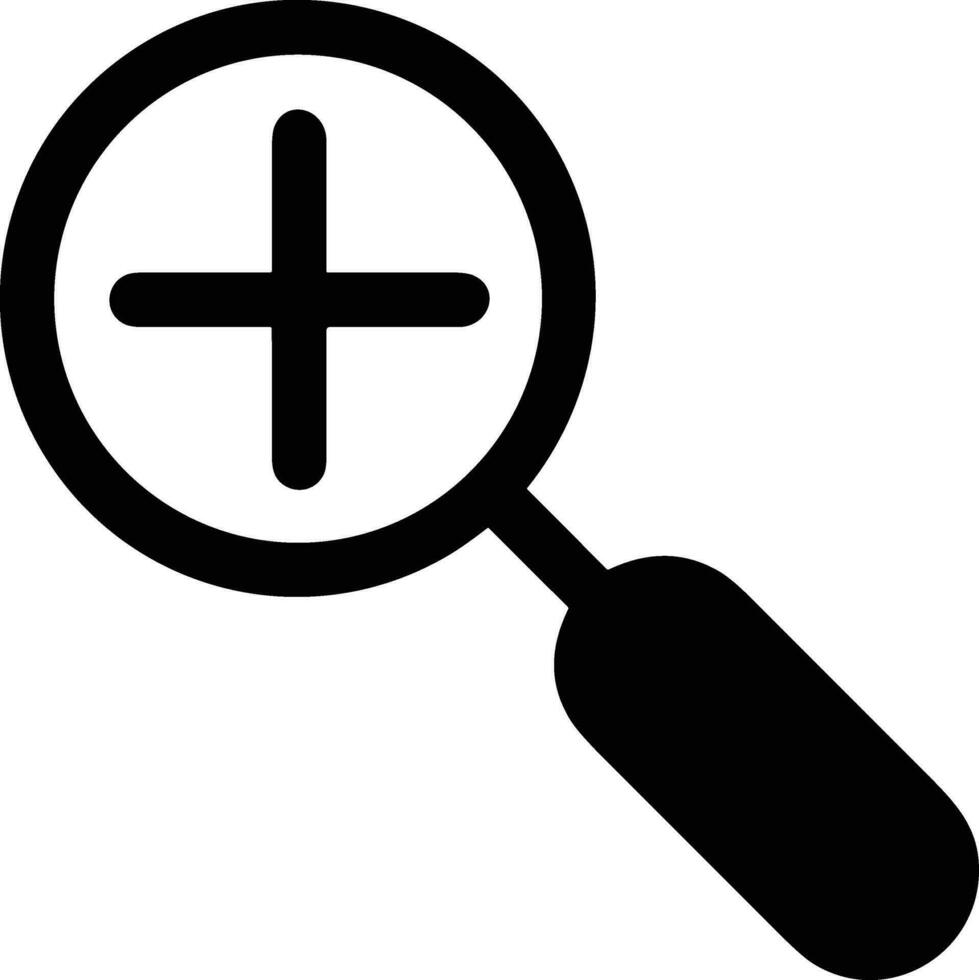 Zoom find icon symbol image vector. Illustration of the search lens design image vector