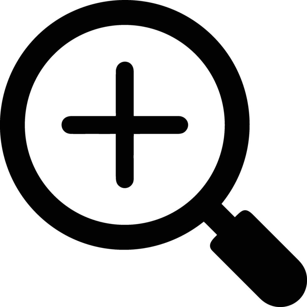 Zoom find icon symbol image vector. Illustration of the search lens design image vector