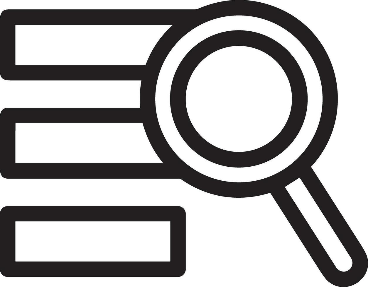 Zoom find icon symbol image vector. Illustration of the search lens design image vector