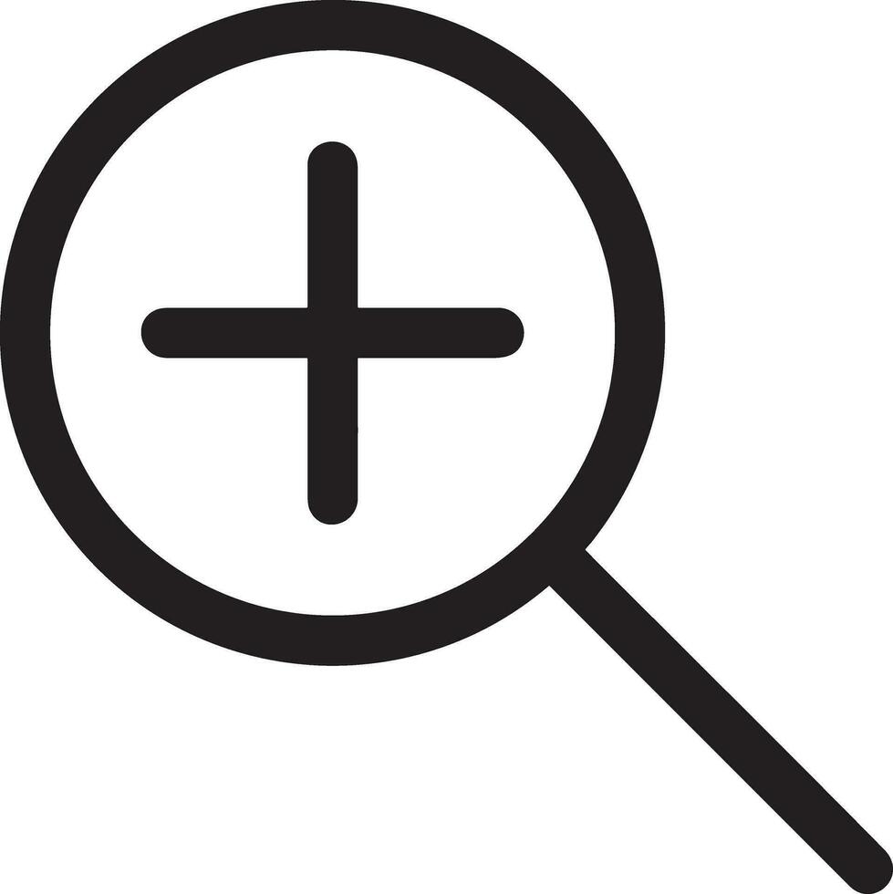 Zoom find icon symbol image vector. Illustration of the search lens design image vector