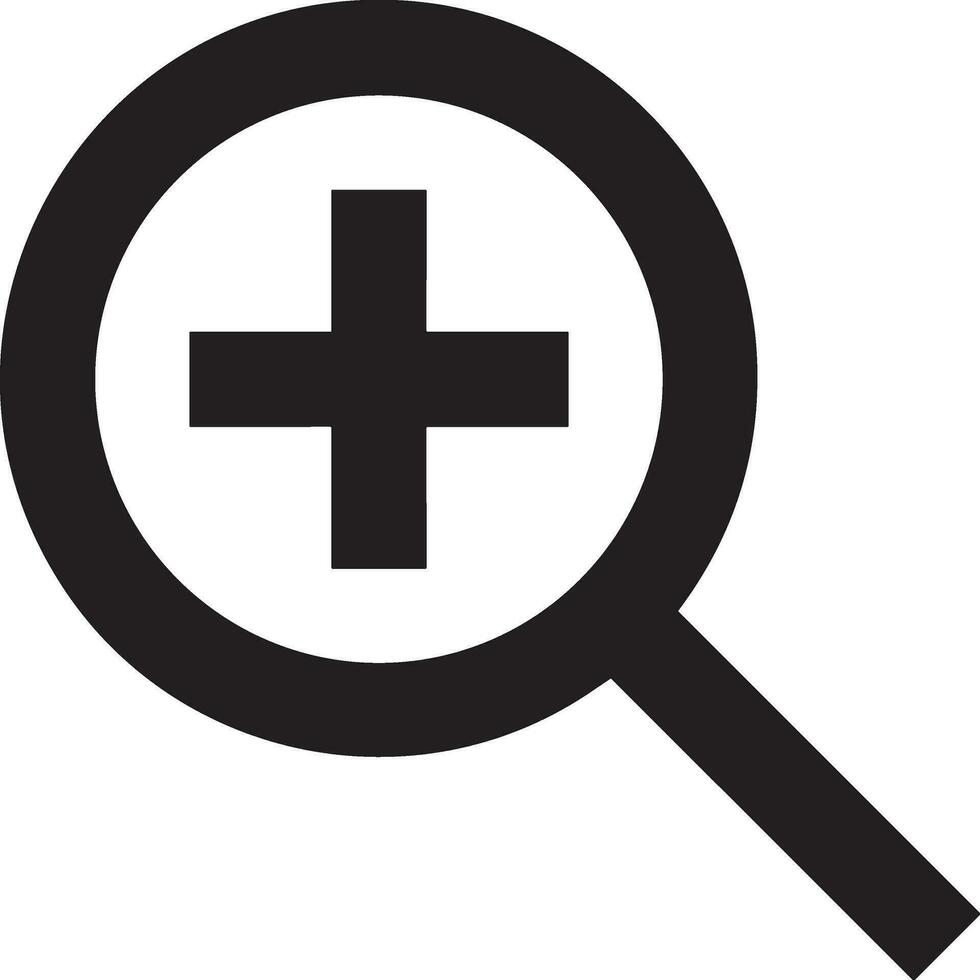 Zoom find icon symbol image vector. Illustration of the search lens design image vector