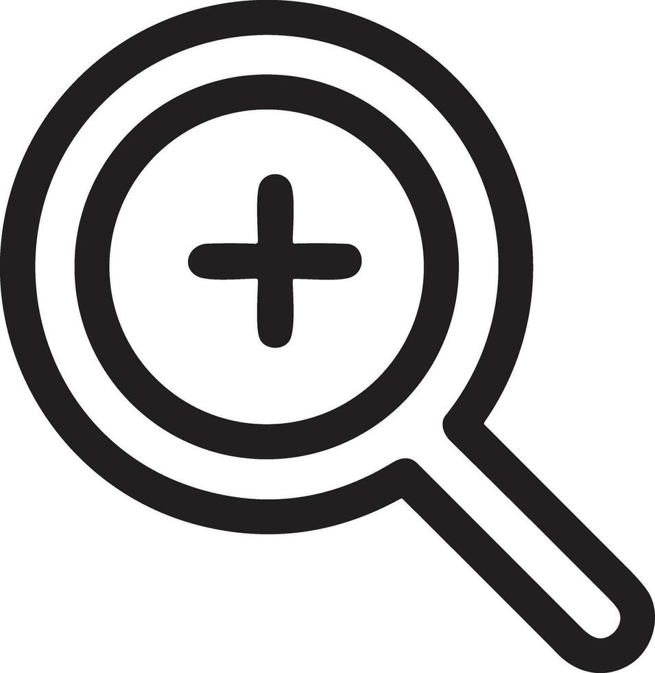 Zoom find icon symbol image vector. Illustration of the search lens design image vector