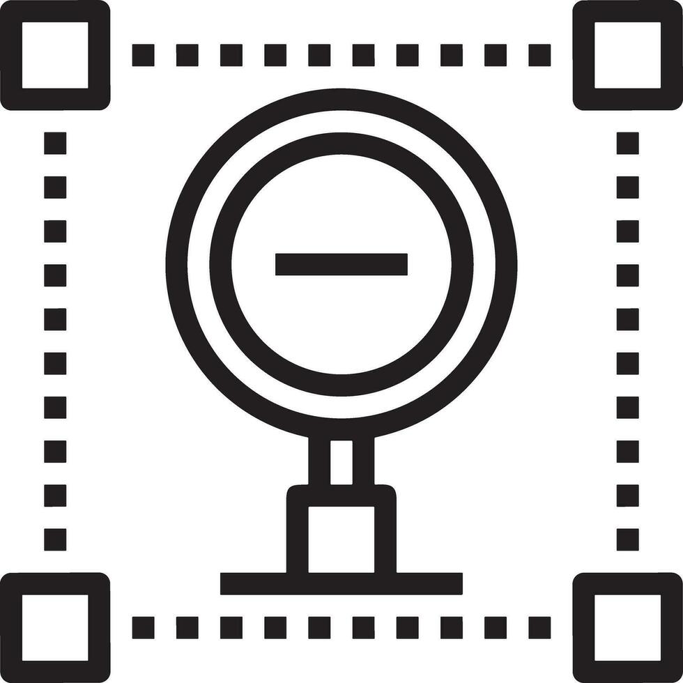 Zoom find icon symbol image vector. Illustration of the search lens design image vector