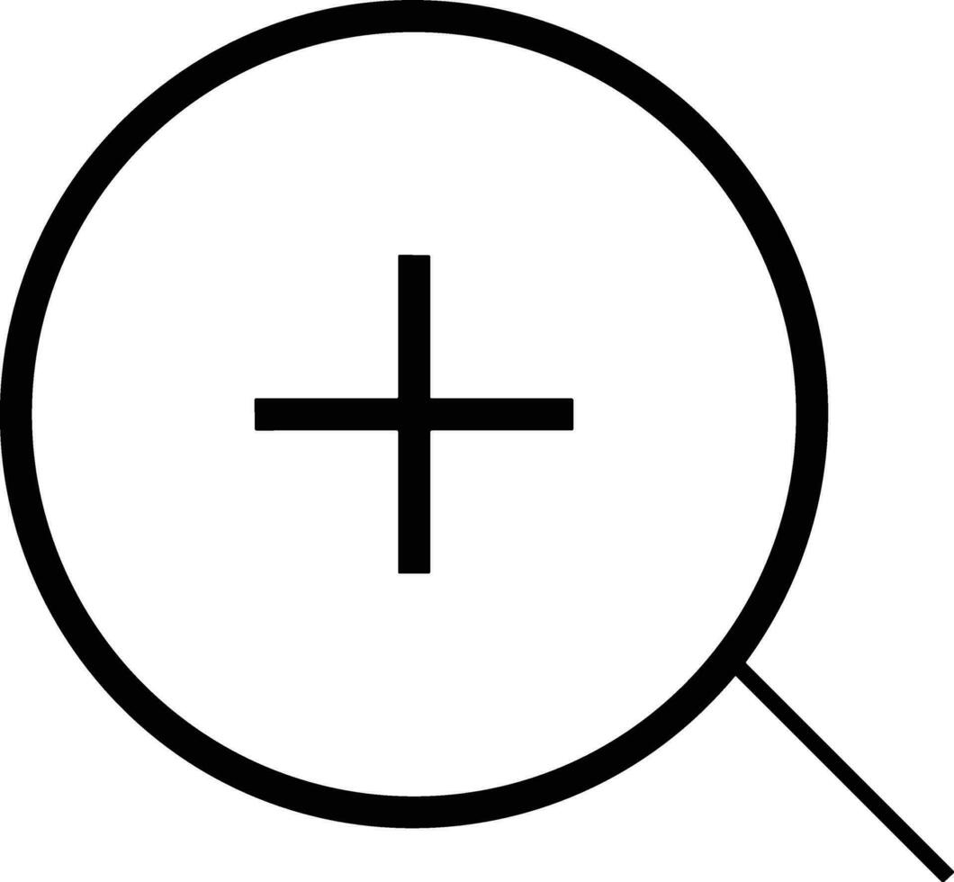 Zoom find icon symbol image vector. Illustration of the search lens design image vector
