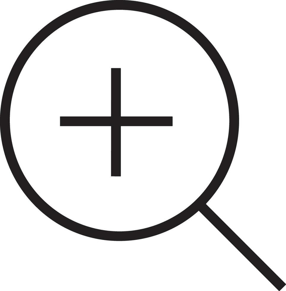 Zoom find icon symbol image vector. Illustration of the search lens design image vector