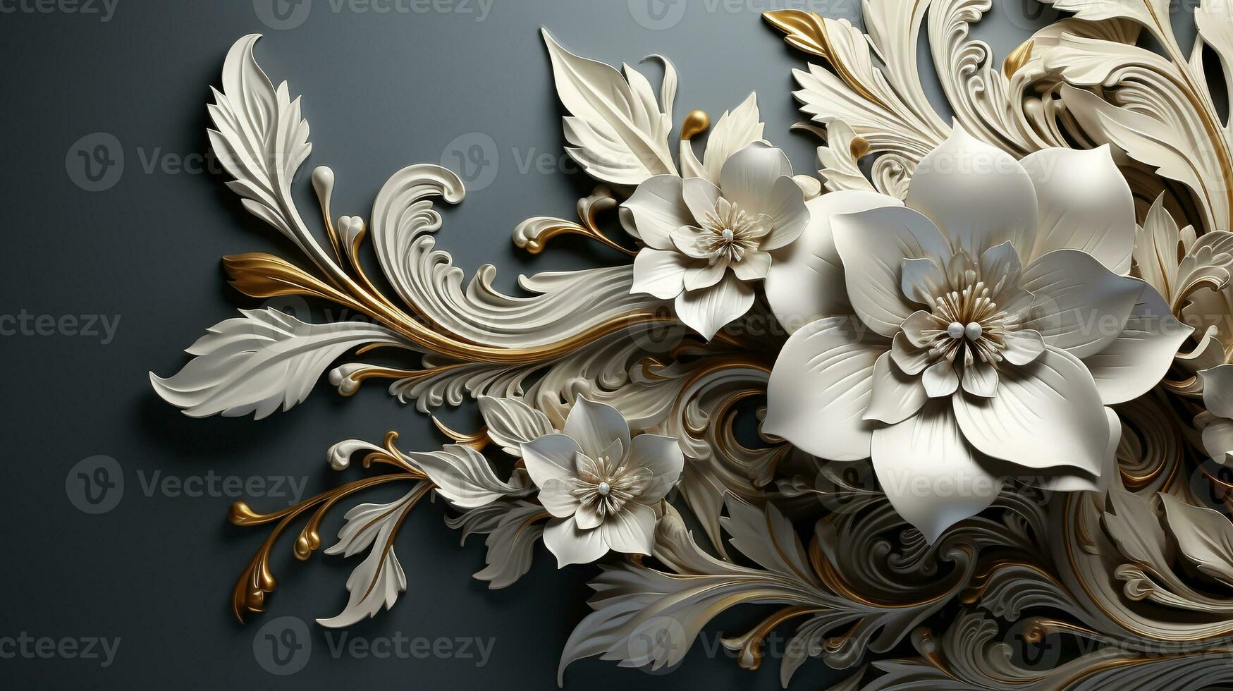 Elegant silver background ai photo