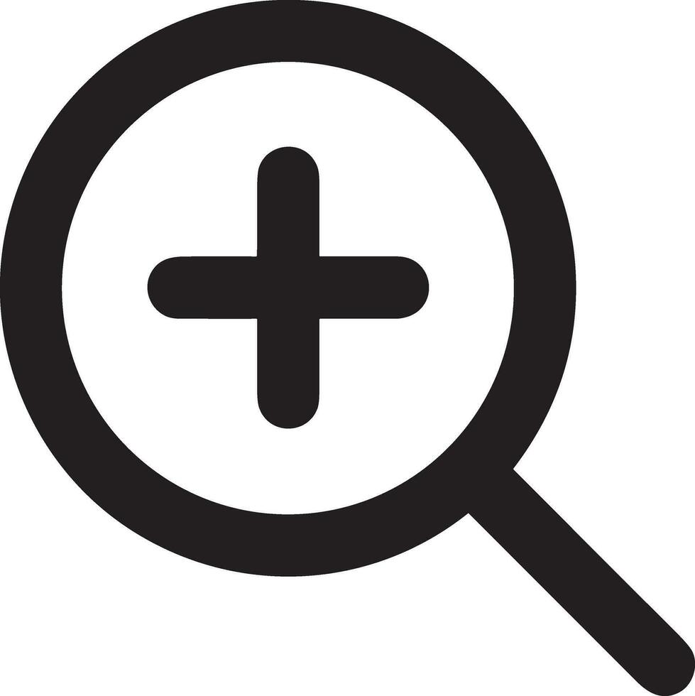 Zoom find icon symbol image vector. Illustration of the search lens design image vector