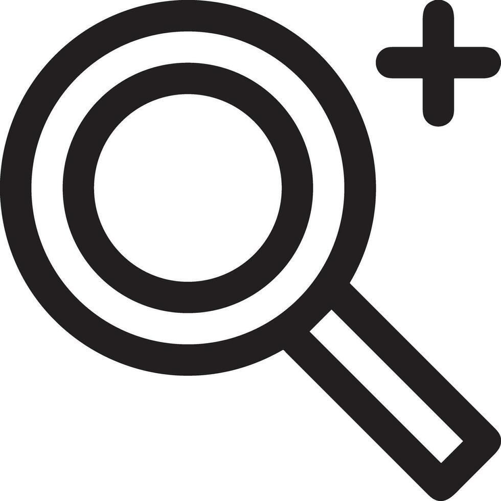 Zoom find icon symbol image vector. Illustration of the search lens design image vector