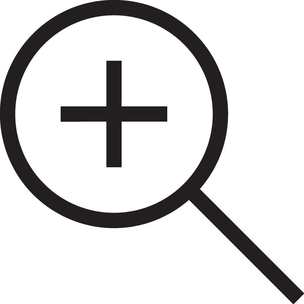 Zoom find icon symbol image vector. Illustration of the search lens design image vector