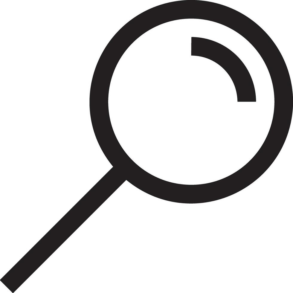 Zoom find icon symbol image vector. Illustration of the search lens design image vector
